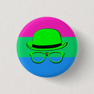 Macaron Rond 2,50 Cm Bouton de la Fierté Poly de la Nuit Dork