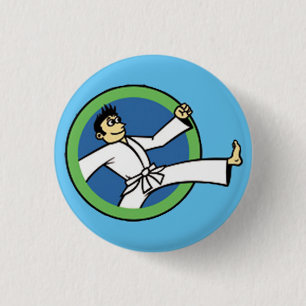 Macaron Rond 2,50 Cm Bouton de la Martial Arts Party Kid 3