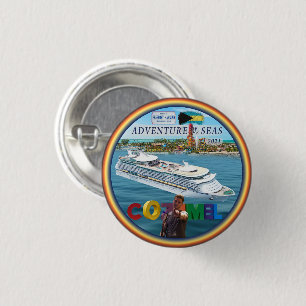 Macaron Rond 2,50 Cm Bouton de la première broche arrière de croisière 