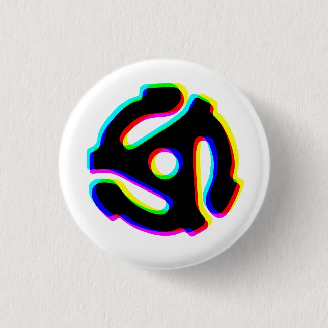 Macaron Rond 2,50 Cm Bouton de l'adaptateur d'enregistrement 45 tr/min (Devant)