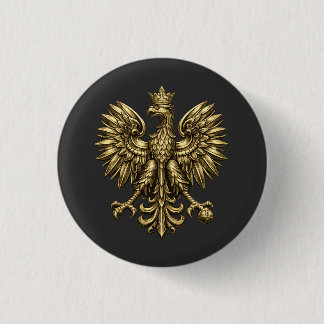 Macaron Rond 2,50 Cm Bouton de l'aigle de l'héritage polonais