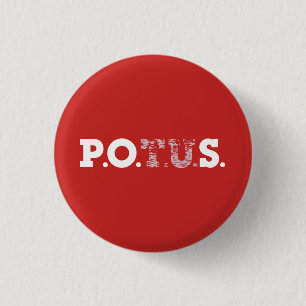 Macaron Rond 2,50 Cm Bouton de l'Alerte rouge du ploutocrate de PPOS