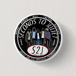 Macaron Rond 2,50 Cm Bouton de logo de bande de S2J - en rond et petit