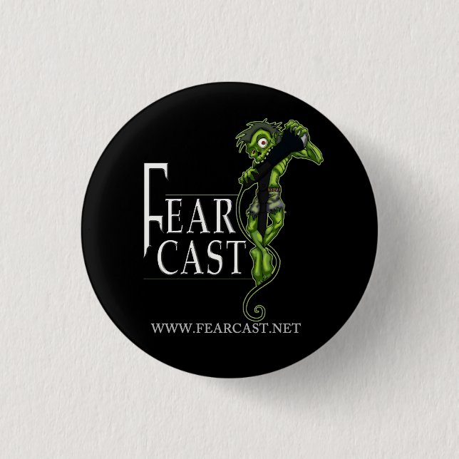 Macaron Rond 2,50 Cm Bouton de logo de FearCast (Devant)