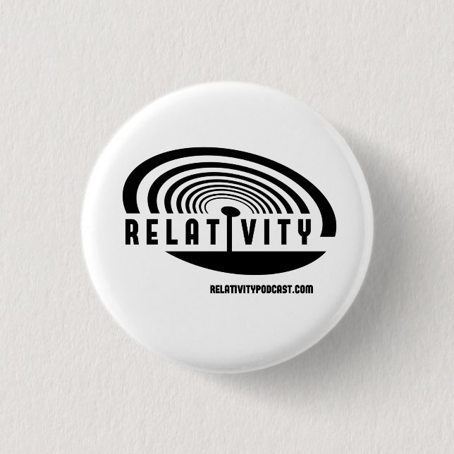 Macaron Rond 2,50 Cm Bouton de logo de RELATIVITÉ (Devant)