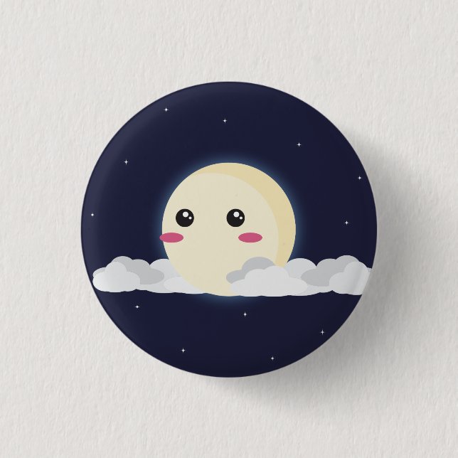 Macaron Rond 2,50 Cm Bouton de lune (Devant)