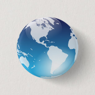 Macaron Rond 2,50 Cm Bouton de marbre bleu