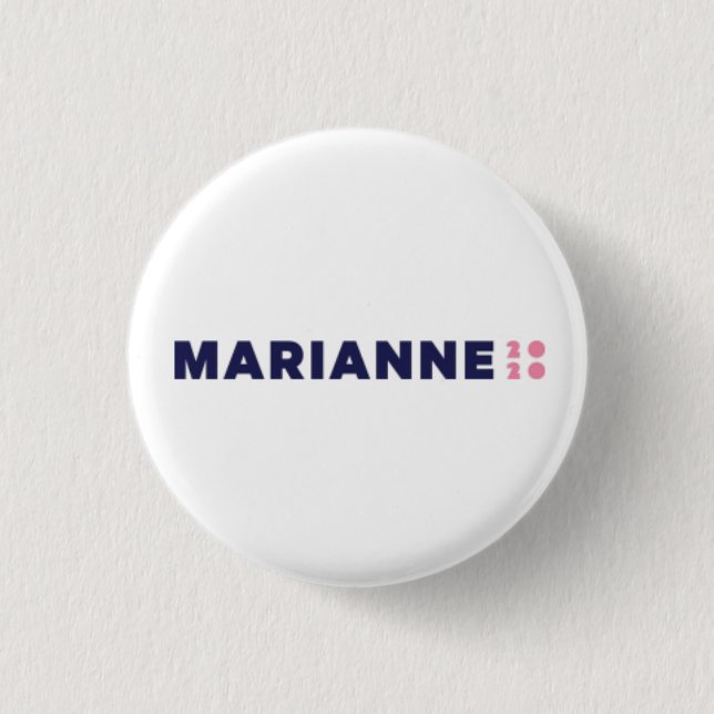 Macaron Rond 2,50 Cm Bouton de Marianne Williamson 2020 (Devant)