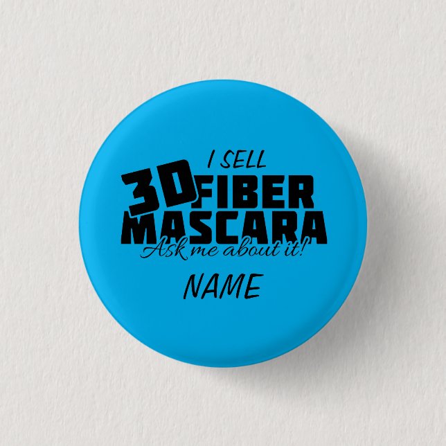 Macaron Rond 2,50 Cm bouton de mascara de la fibre 3D - Younique (Devant)
