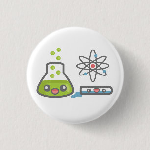 Macaron Rond 2,50 Cm Bouton de matériel scientifique mignon