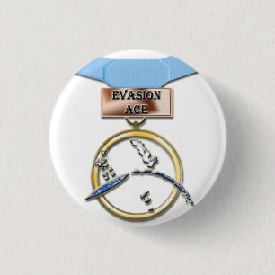 Macaron Rond 2,50 Cm Bouton de médaille d'as d'évasion