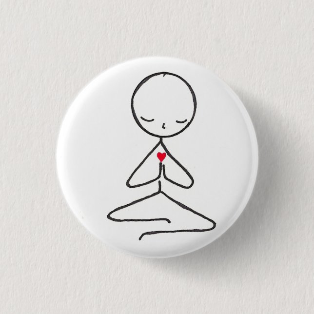 Macaron Rond 2,50 Cm Bouton de Meditator (petit) (Devant)