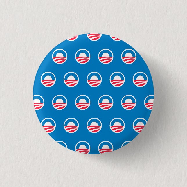 Macaron Rond 2,50 Cm Bouton de motif d'Obama (Devant)