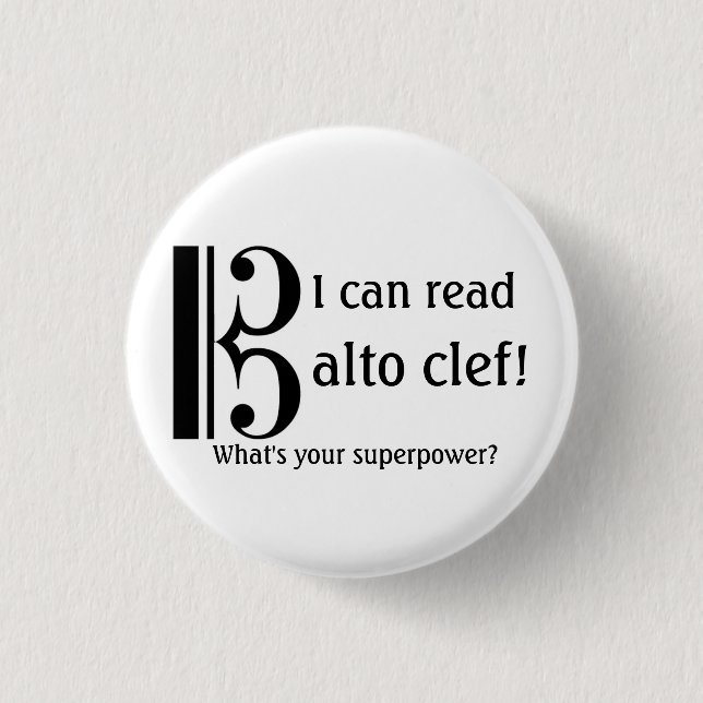 Macaron Rond 2,50 Cm Bouton de musique (Devant)