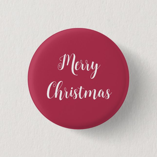 Macaron Rond 2,50 Cm Bouton de Noël rose doux (Devant)