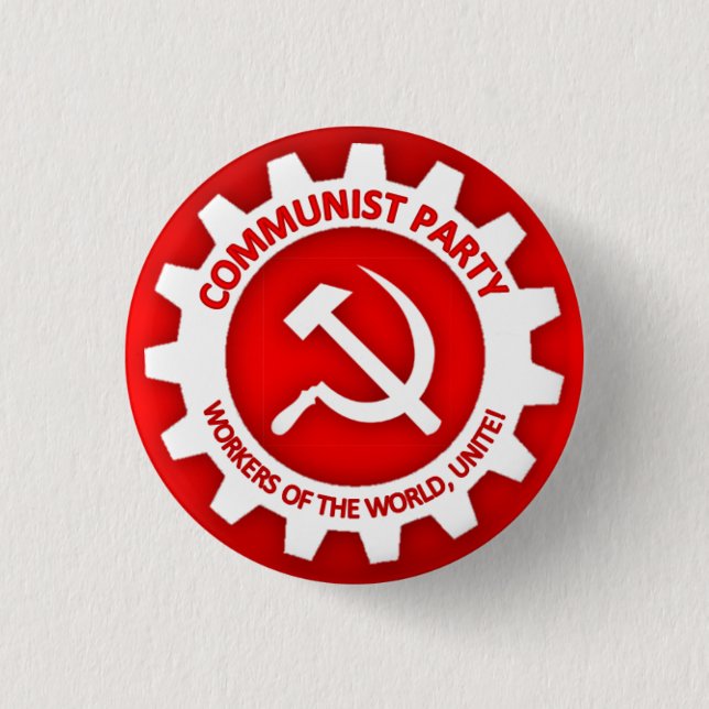 Macaron Rond 2,50 Cm Bouton de parti communiste (Devant)