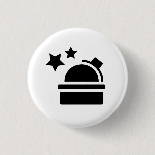 Macaron Rond 2,50 Cm Bouton de pictogramme d'astronomie