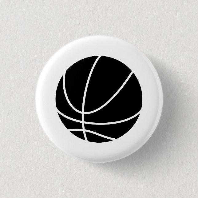 Macaron Rond 2,50 Cm Bouton de pictogramme de basket-ball (Devant)