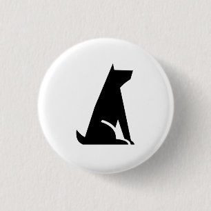 Macaron Rond 2,50 Cm Bouton de pictogramme de "bon chien"