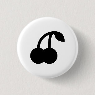 Macaron Rond 2,50 Cm Bouton de pictogramme de "cerises"