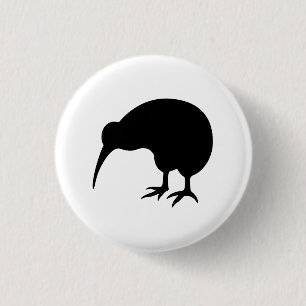 Macaron Rond 2,50 Cm Bouton de pictogramme de "kiwi"