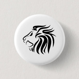 Macaron Rond 2,50 Cm Bouton de pictogramme de lion