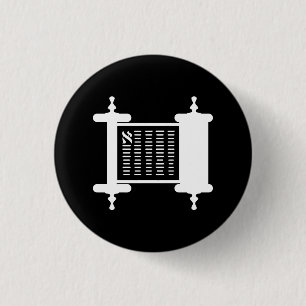 Macaron Rond 2,50 Cm Bouton de pictogramme de Torah