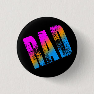 Macaron Rond 2,50 Cm BOUTON de PIN de RAD de NOUVELLE VAGUE des années