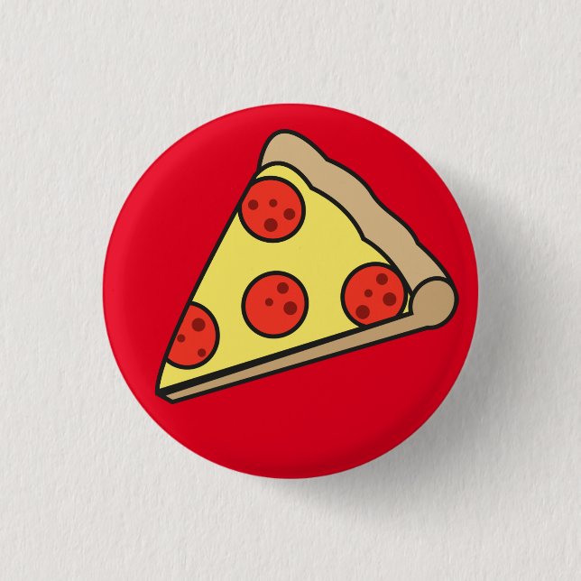 Macaron Rond 2,50 Cm Bouton de Pin d'insigne de pizza (Devant)