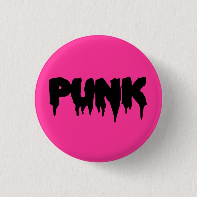 Macaron Rond 2,50 Cm Bouton de police "Punk" personnalisable (Devant)