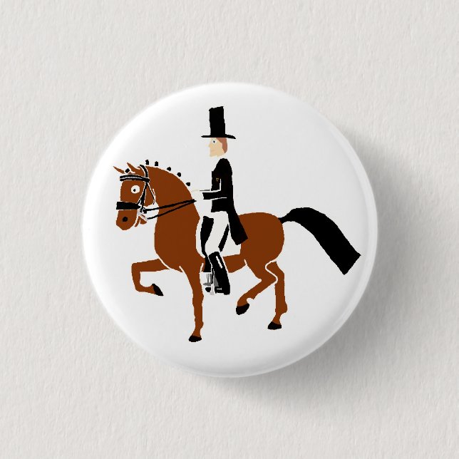 Macaron Rond 2,50 Cm Bouton de poney de dressage ! (Devant)