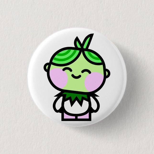 Macaron Rond 2,50 Cm Bouton de pousse de Pookah (Devant)