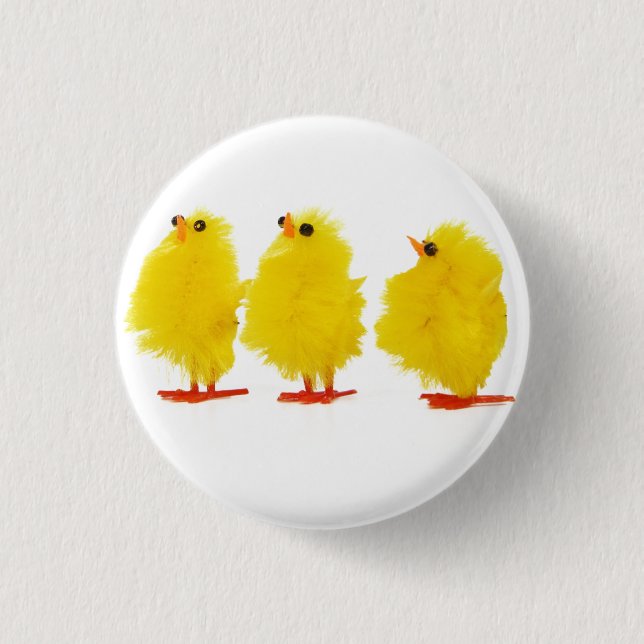 Macaron Rond 2,50 Cm Bouton de poussins de Pâques (Devant)