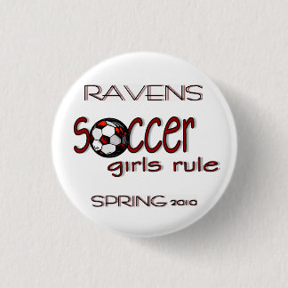 Macaron Rond 2,50 Cm Bouton de règle de filles du football
