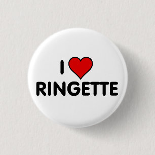 Macaron Rond 2,50 Cm Bouton de Ringette - "j'aime Ringette "