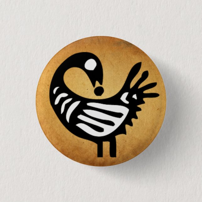Macaron Rond 2,50 Cm Bouton de Sankofa (Devant)