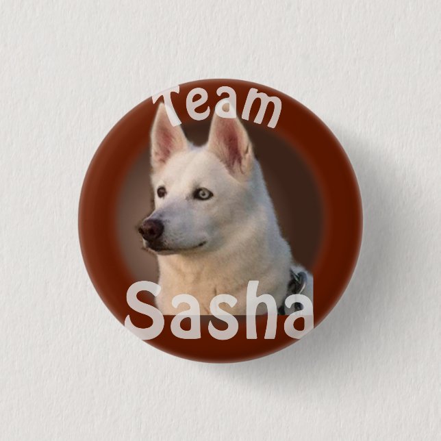 Macaron Rond 2,50 Cm Bouton de Sasha d'équipe (Devant)