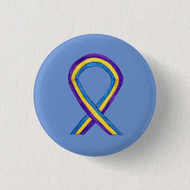 Macaron Rond 2,50 Cm Bouton de sensibilisation au cancer de la vessie B (Devant)