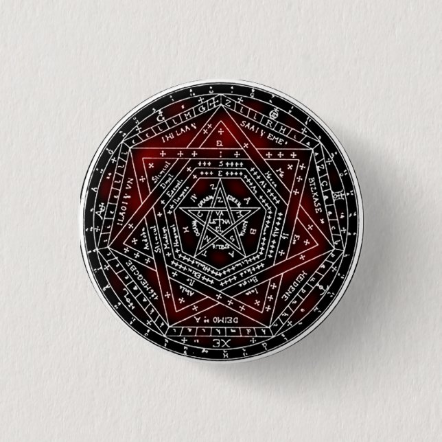 Macaron Rond 2,50 Cm Bouton de Sigillum Dei Aemeth (Devant)