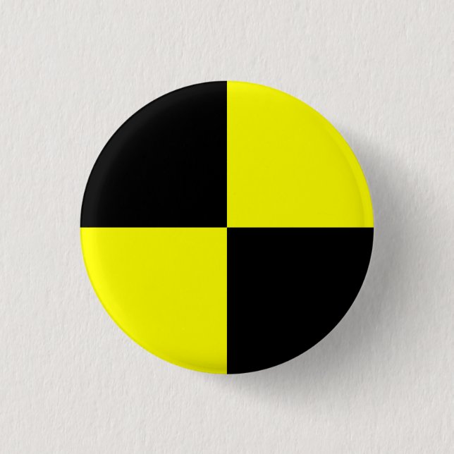 Macaron Rond 2,50 Cm Bouton de simulacre d'essai d'accident (Devant)