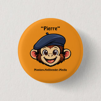 Macaron Rond 2,50 Cm Bouton de singe Macaque Kaki - Pierre
