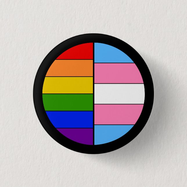 Macaron Rond 2,50 Cm Bouton de solidarité de GLBT (Devant)