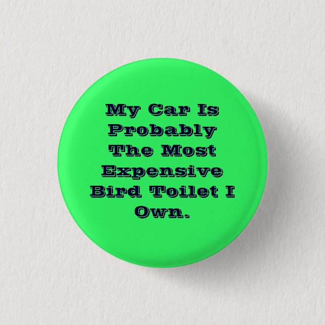 Macaron Rond 2,50 Cm Bouton de toilette d'oiseau (Devant)