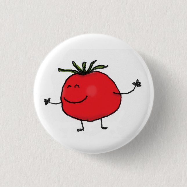 Macaron Rond 2,50 Cm Bouton de tomate (Devant)