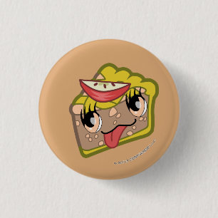 Macaron Rond 2,50 Cm Bouton de tranche de tarte aux pommes de Kawaii