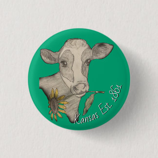Macaron Rond 2,50 Cm Bouton de vache du Kansas