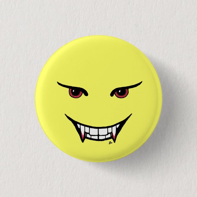 Macaron Rond 2,50 Cm Bouton de vampire (Devant)