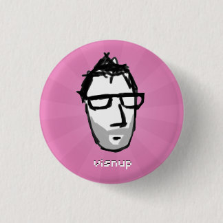 Macaron Rond 2,50 Cm bouton de visnup (magenta)