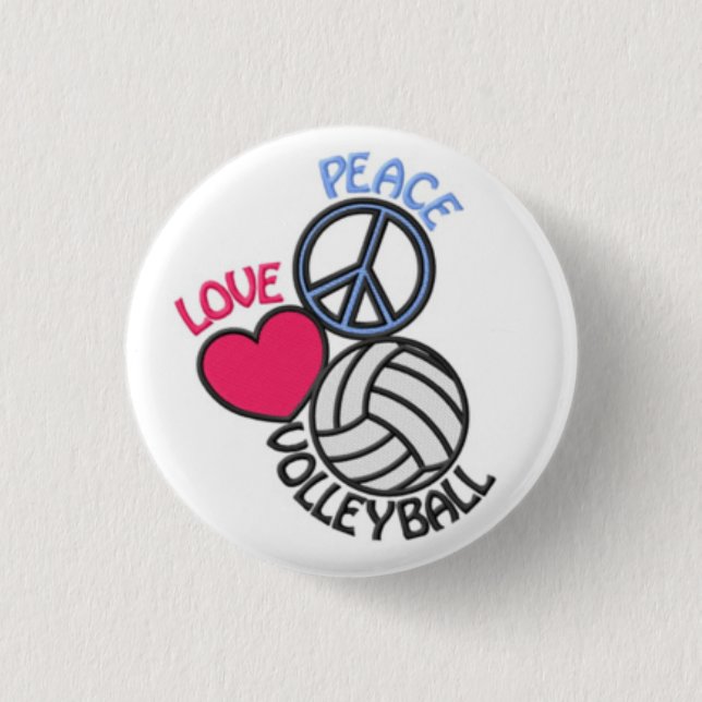 Macaron Rond 2,50 Cm Bouton de volleyball (Devant)