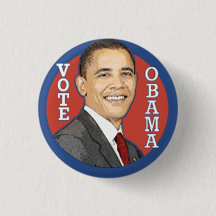 Macaron Rond 2,50 Cm Bouton de VOTE de Barack Obama
